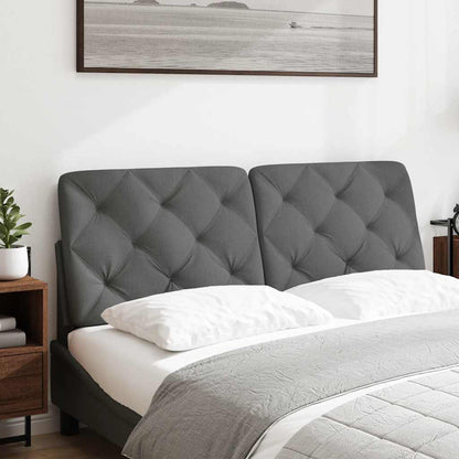 Cuscino Testiera Grigio Scuro 120 cm in Tessuto