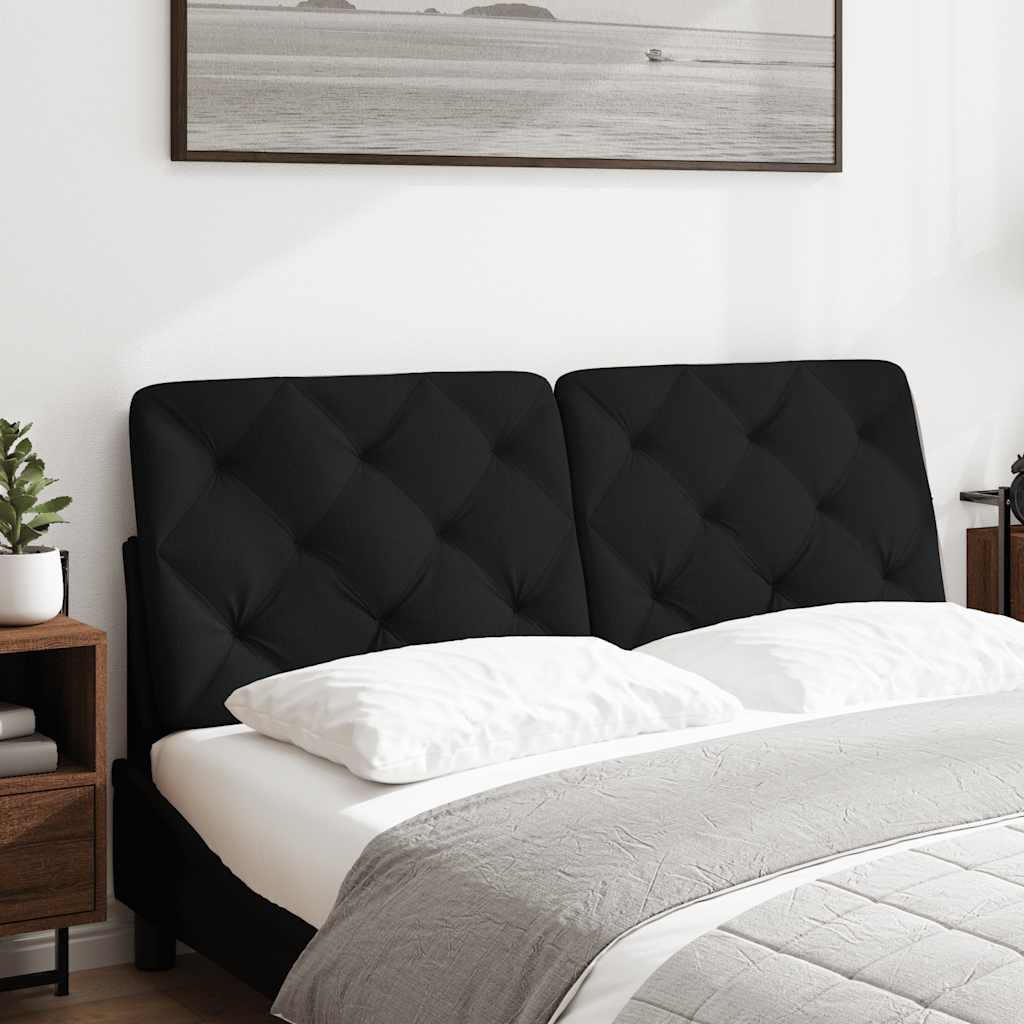 Cuscino Testiera Nero 120 cm in Tessuto