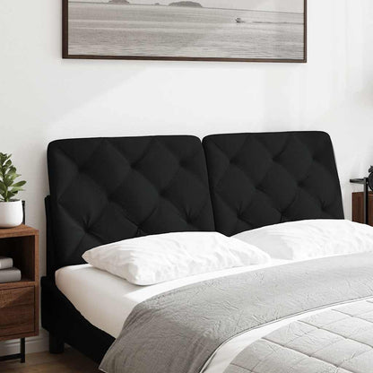 Cuscino Testiera Nero 140 cm in Tessuto