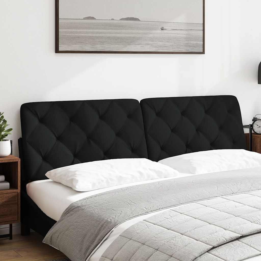 Cuscino Testiera Nero 180 cm in Tessuto