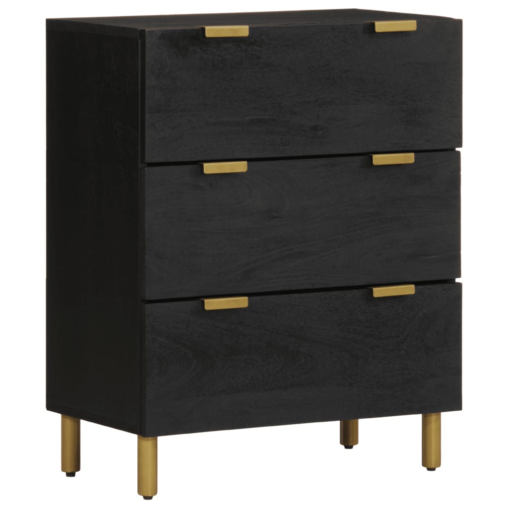 Credenze 2 pz Nere 60x33x75 cm in Legno Multistrato