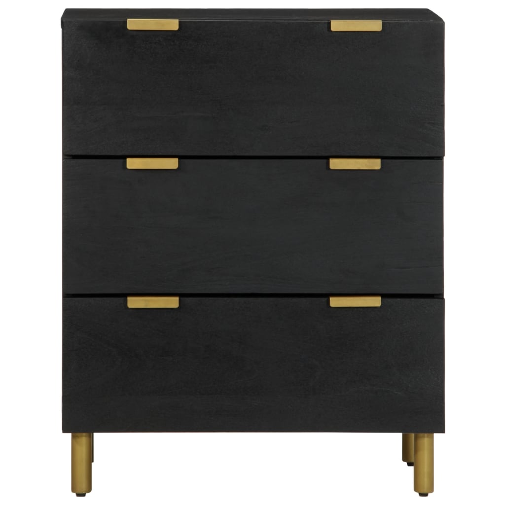 Credenze 2 pz Nere 60x33x75 cm in Legno Multistrato