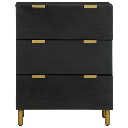 Credenze 2 pz Nere 60x33x75 cm in Legno Multistrato