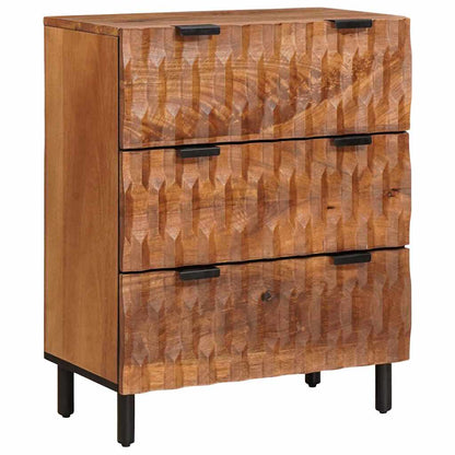 Credenza 2 pcs Finitura Marrone Acacia 60 x 33 x 75 cm
