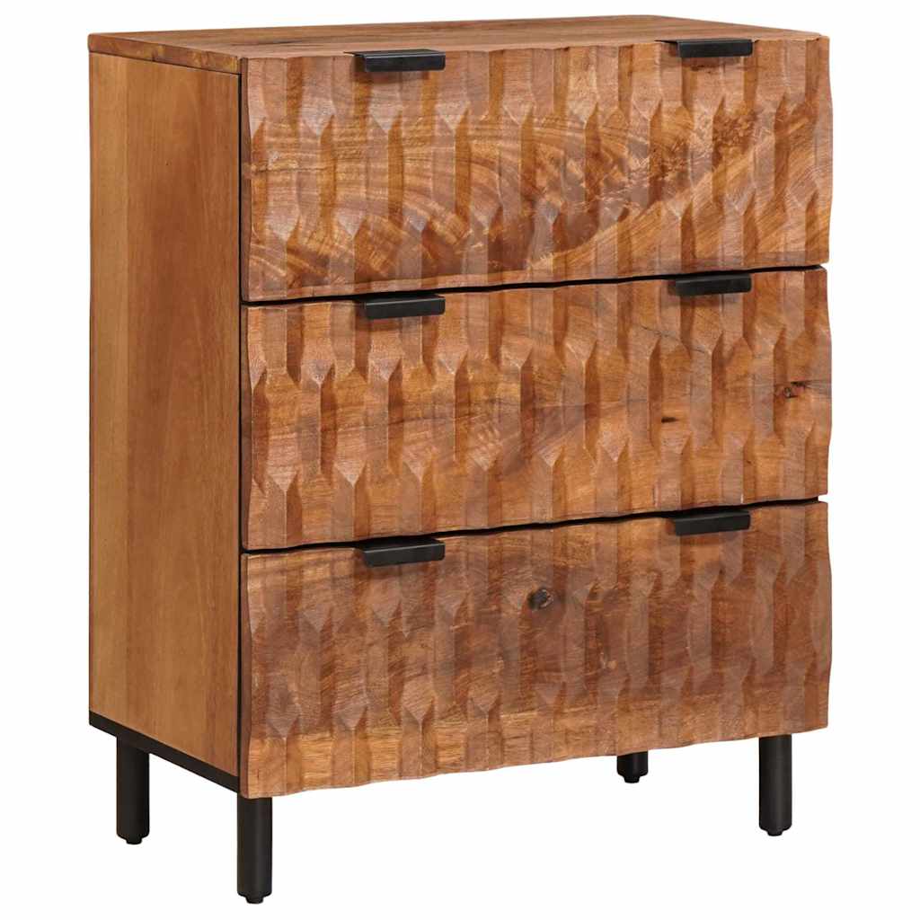 Credenza 3 pcs Finitura Marrone Acacia 60 x 33 x 75 cm