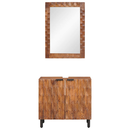 Set da Bagno con archiviazione 2 pcs Acacia Marrone Winish