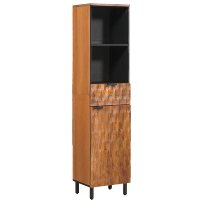 Set da Bagno con cassetto con porta 4 pcs Acacia Marrone Winish