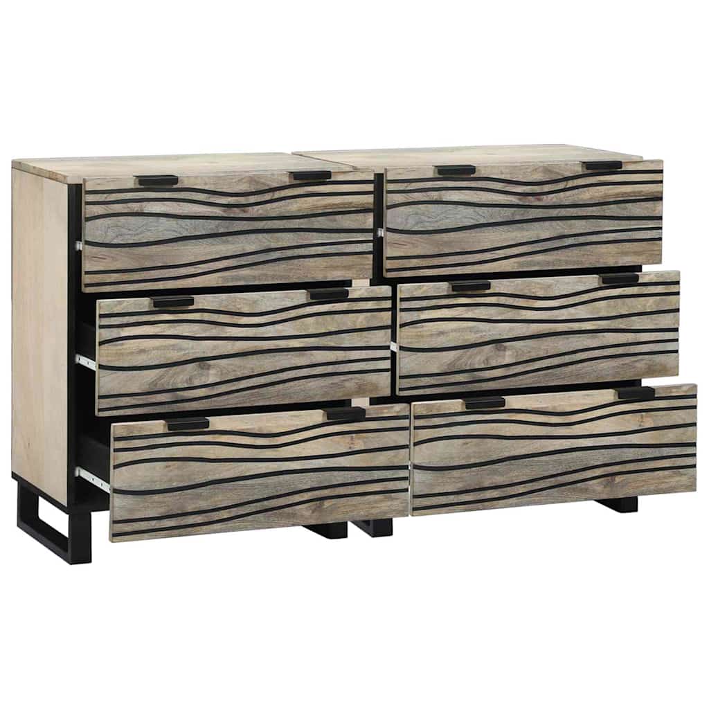 Set di Credenze con cassetto 2 pcs Bianco 60 x 33,5 x 75 cm