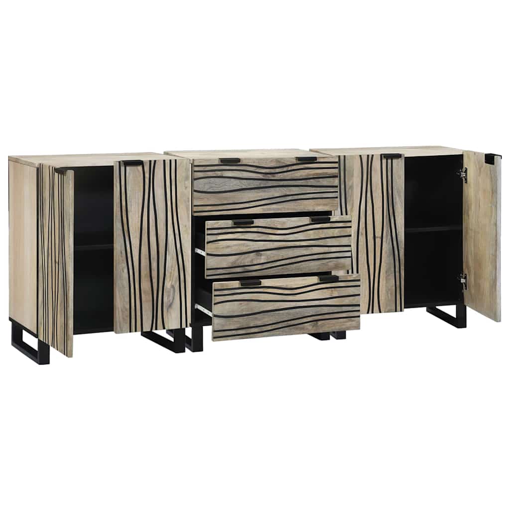 Set di mobili per il bagno 3 pcs Bianco Legno multistrato