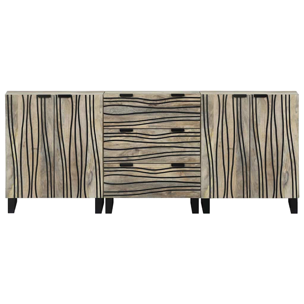 Set di mobili per il bagno 3 pcs Bianco Legno multistrato