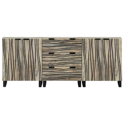 Set di mobili per il bagno 3 pcs Bianco Legno multistrato