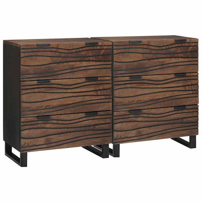 Set di Credenze con cassetto 2 pcs Noce 60 x 33,5 x 75 cm