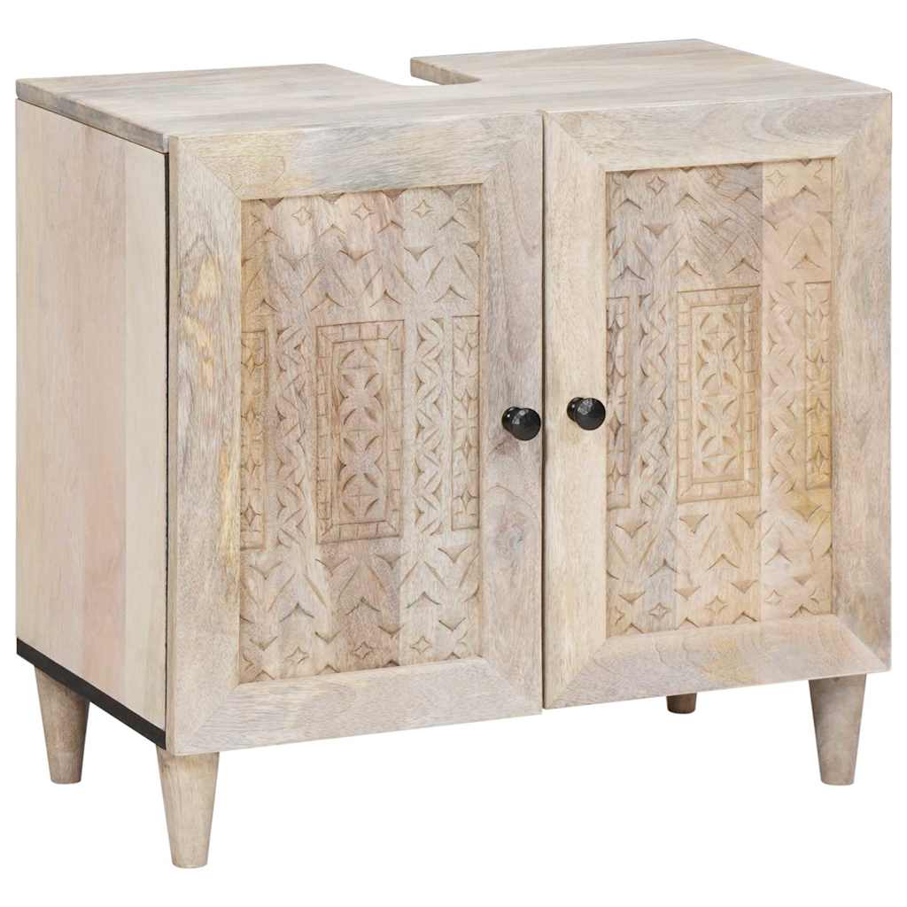 Set di mobili per il bagno 2 pcs Bianco Legno multistrato