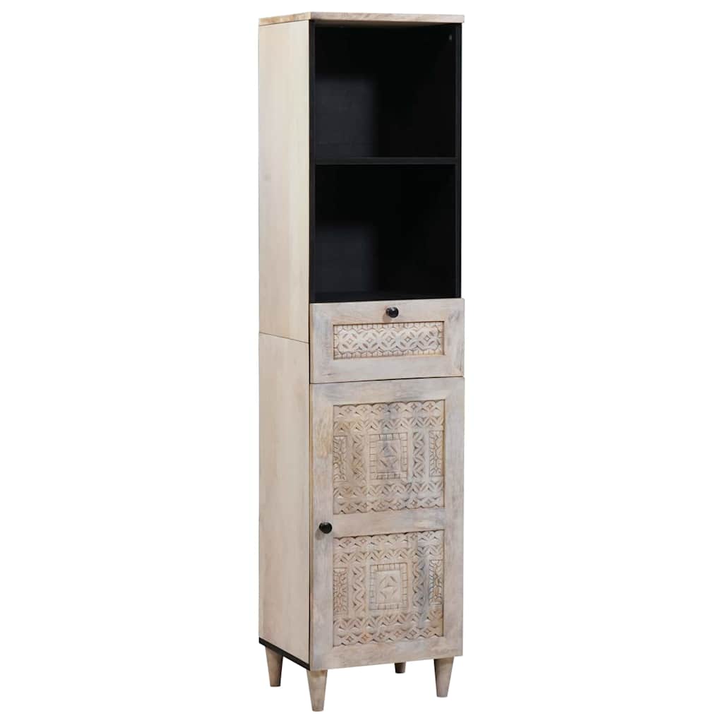 Set di mobili per il bagno 4 pcs Bianco Legno multistrato