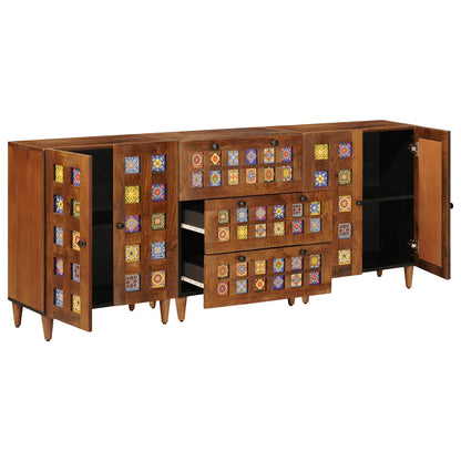 Credenza 3 pcs Noce Legno di mango massello