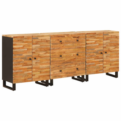 Credenza 3 pcs Marrone 60 x 33 x 75 cm Legno di mango massello