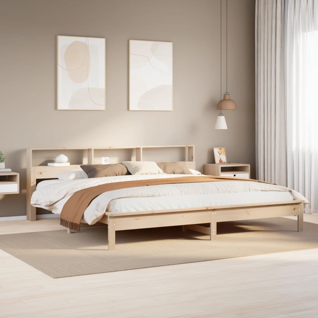 Giroletto senza Materasso 200x200 cm in Legno Massello di Pino
