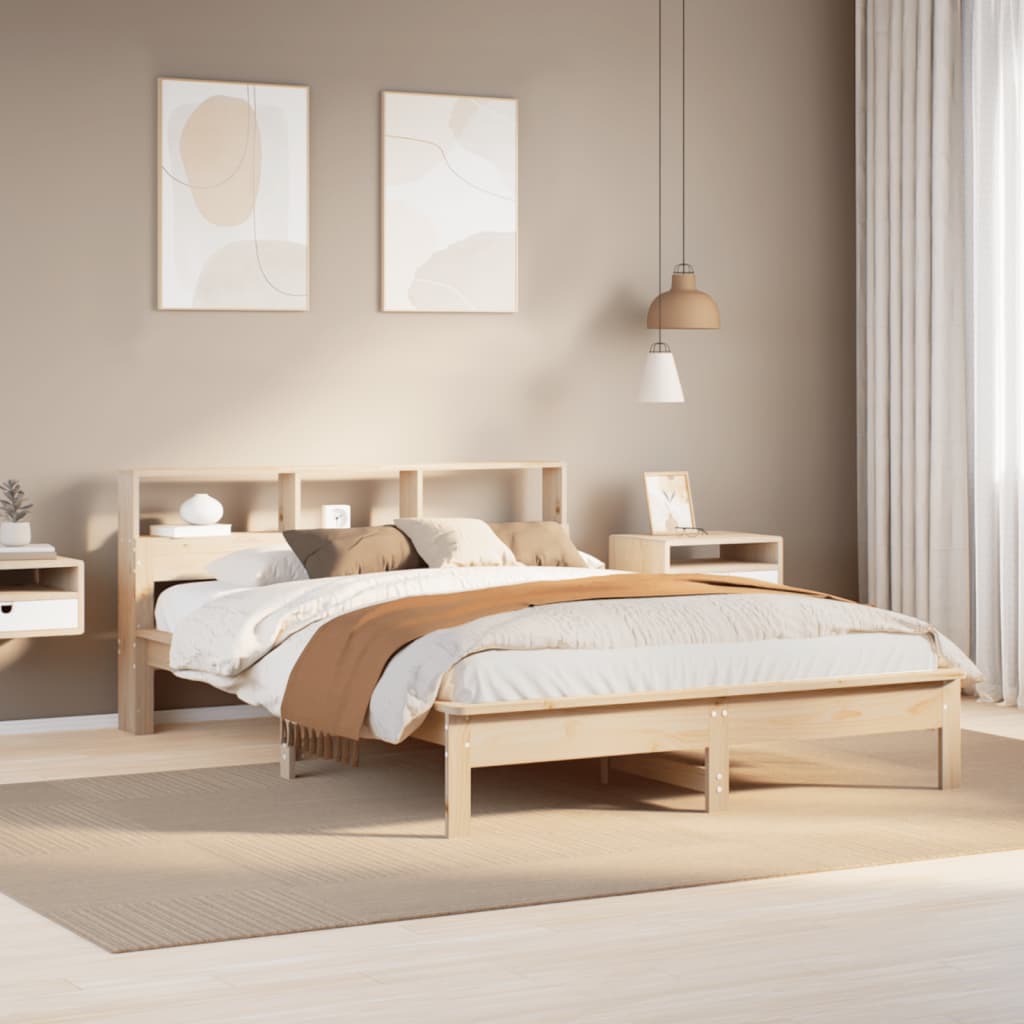 Letto senza Materasso 135x190 cm in Legno Massello di Pino