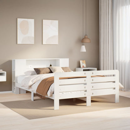 Letto senza Materasso Bianco 140x190 cm Legno Massello di Pino
