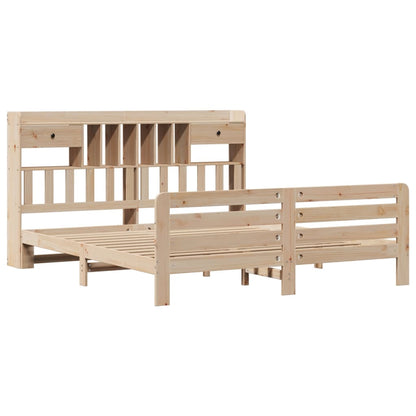 Letto Libreria senza Materasso 180x200 cm in Legno di Pino