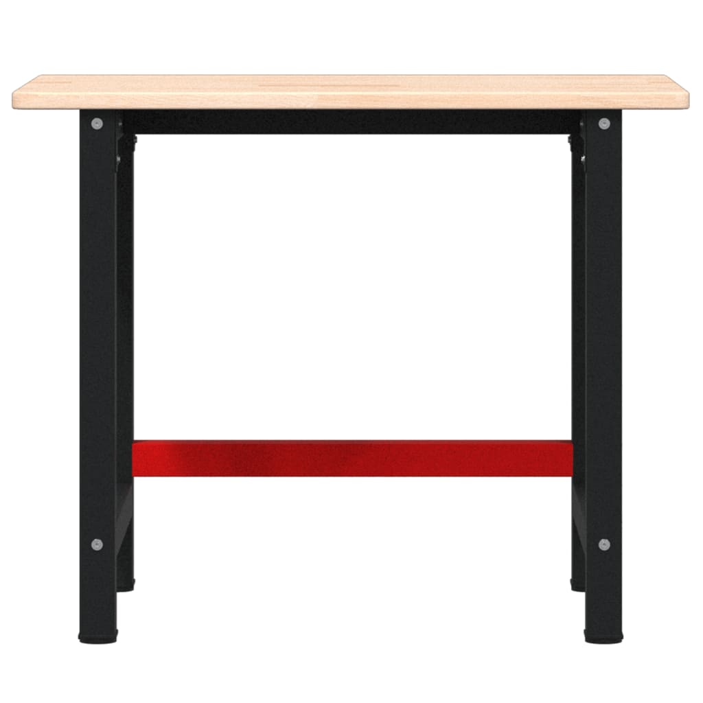 Banco Lavoro 100x60x81,5 cm Legno Massello Rovere Rettangolare