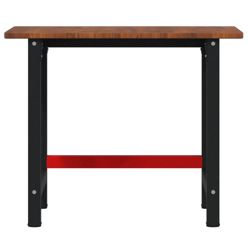 Banco Lavoro Marrone Scuro 100x60x81,5 cm Legno Massello Rovere