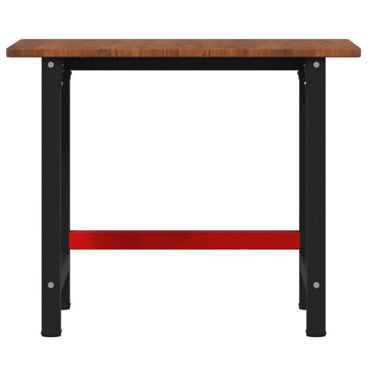 Banco Lavoro Marrone Scuro 100x60x81,5 cm Legno Massello Rovere