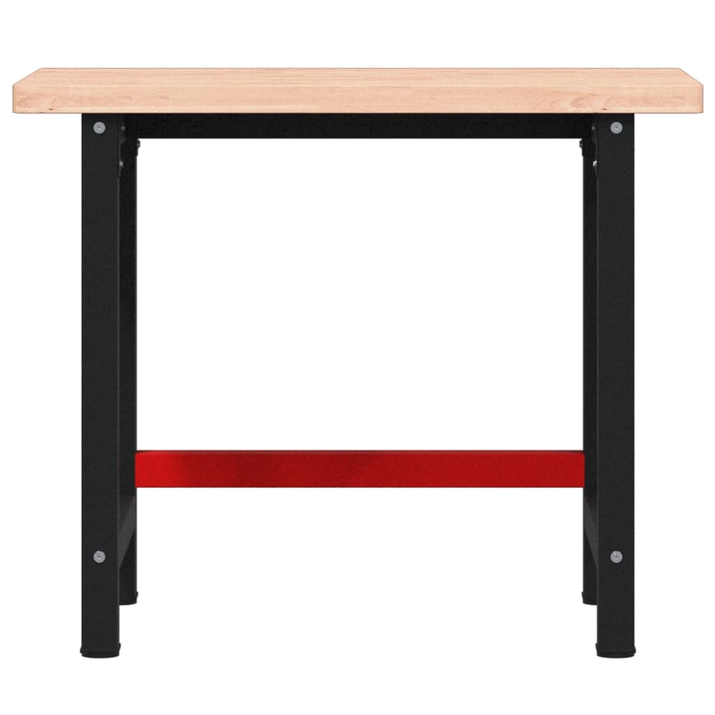 Banco Lavoro 100x60x83 cm Legno Massello Faggio Rettangolare