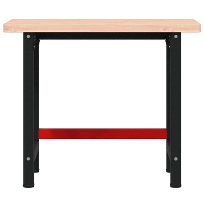 Banco Lavoro 100x60x83 cm Legno Massello Faggio Rettangolare