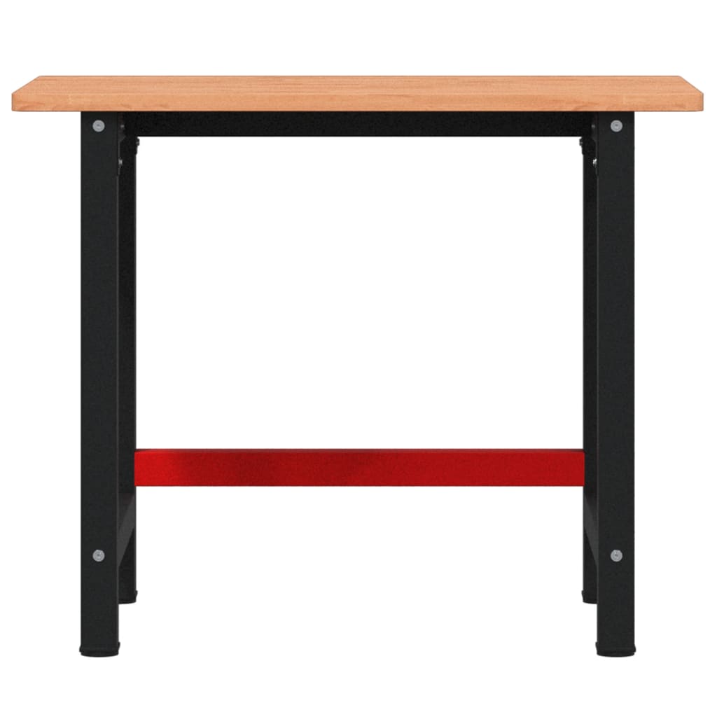 Banco Lavoro 100x60x81,5 cm Legno Massello Faggio Rettangolare
