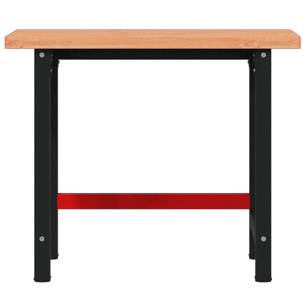Banco Lavoro 100x60x83 cm Legno Massello Faggio Rettangolare