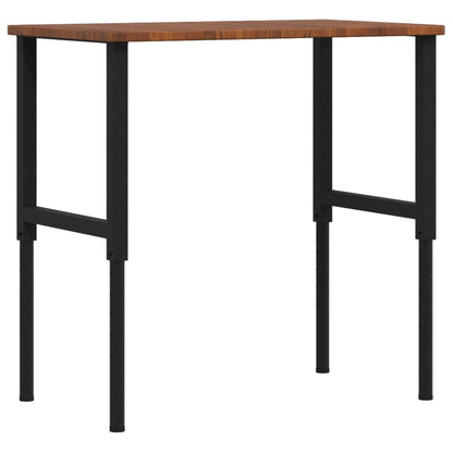 Banco Lavoro Marrone Scuro 100x60x(71,5-98) cm Legno di Rovere