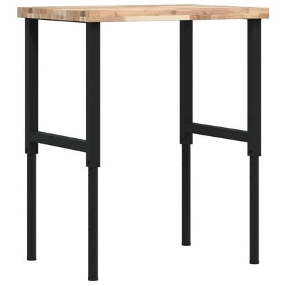 Banco Lavoro 80x60x(73-99,5) cm Legno di Faggio Rettangolare