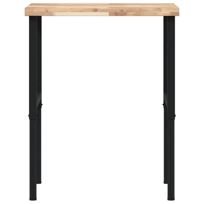 Banco Lavoro 80x60x(73-99,5) cm Legno di Faggio Rettangolare