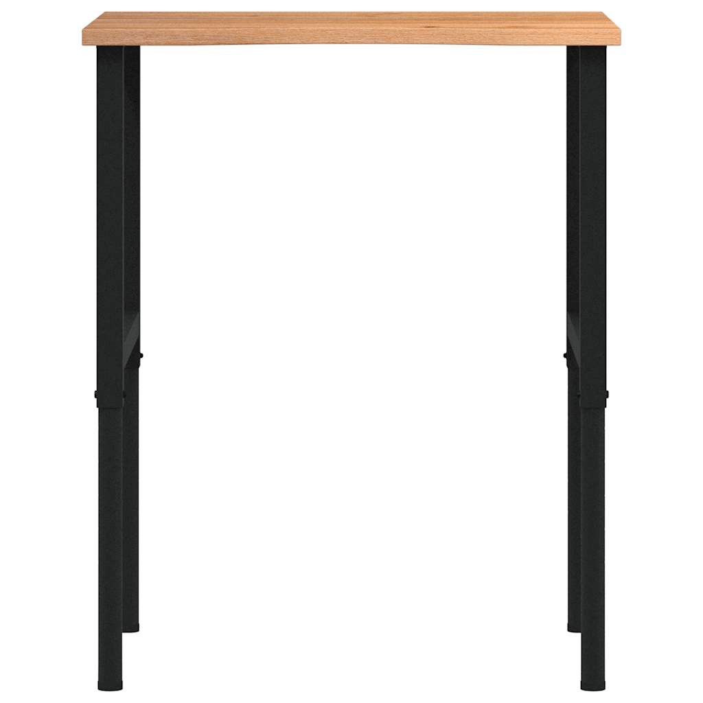Banco Lavoro Marrone Chiaro 80x60x(71,5-98) cm Legno di Rovere