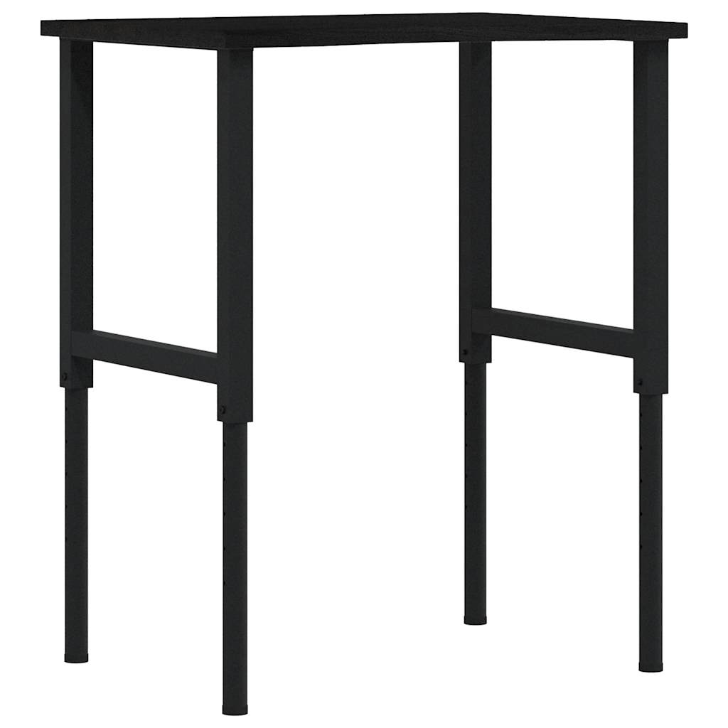 Banco Lavoro Marrone Scuro 80x60x(71,5-98) cm Legno di Rovere