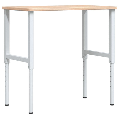 Banco da Lavoro 100x60x(71,5-98) cm Legno Rovere Rettangolare