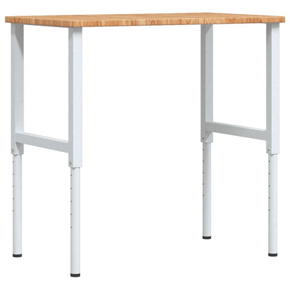 Banco Lavoro Marrone Chiaro 100x60x(71,5-98cm Legno di Rovere