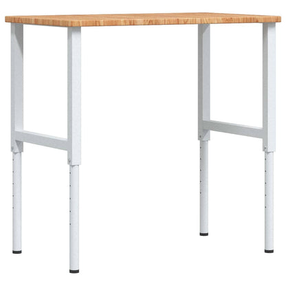 Banco Lavoro Marrone Chiaro 100x60x(71,5-98cm Legno di Rovere