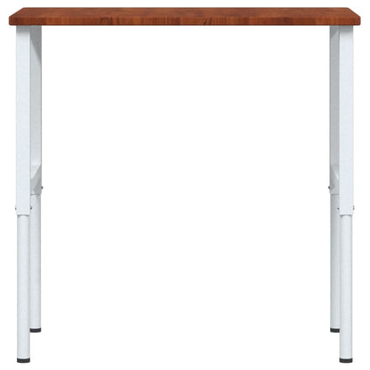 Banco Lavoro Marrone Scuro 100x60x(71,5-98) cm Legno di Rovere
