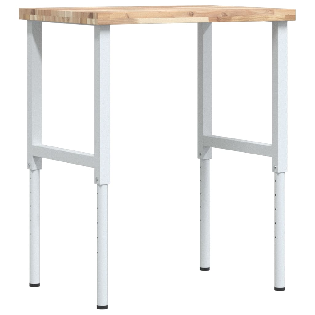 Banco Lavoro 80x60x(73-99,5) cm Legno di Faggio Rettangolare