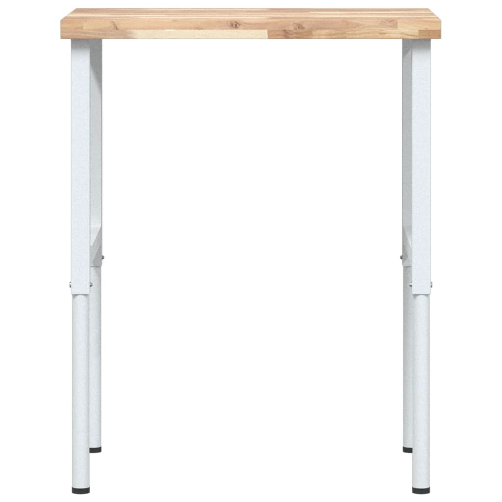 Banco Lavoro 80x60x(73-99,5) cm Legno di Faggio Rettangolare