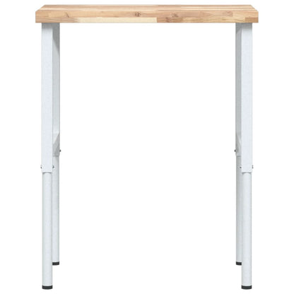 Banco Lavoro 80x60x(73-99,5) cm Legno di Faggio Rettangolare