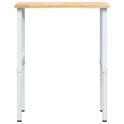 Banco da Lavoro 80x60x(71,5-98) cm Legno Massello Rovere