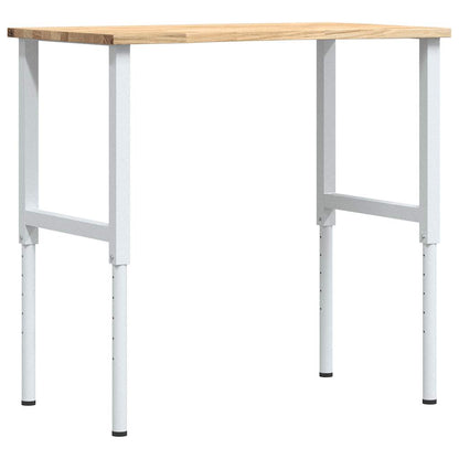 Banco da Lavoro 100x60x(71,5-98) cm Legno Massello Rovere