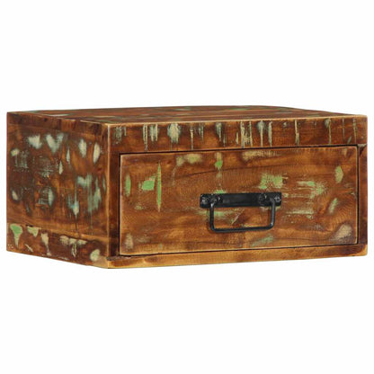Comodini da Parete 2pz in Legno Massello di Recupero