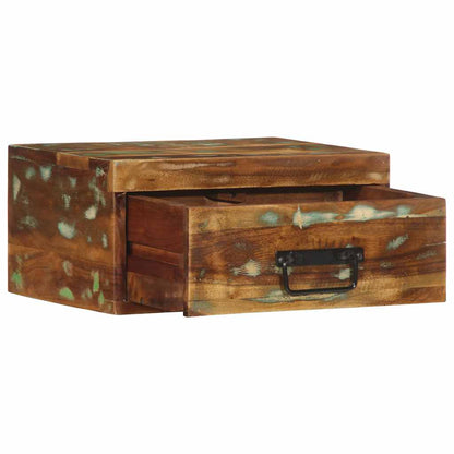 Comodini da Parete 2pz in Legno Massello di Recupero