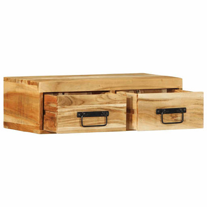 Mobile TV a Parete 60x30x19 cm in Legno Massello di Acacia