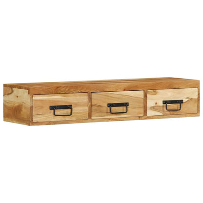 Mobile TV a Parete 100x30x19 cm in Legno Massello di Acacia