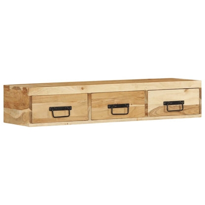 Mobile TV a Parete 100x30x19 cm in Legno Massello di Acacia